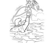 Coloriage Superh&eacute;ro&iuml;ne Wonder Woman utilise son lasso
