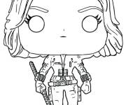 Coloriage Veuve noire super-h&eacute;ro&iuml;ne Funko Pop