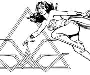 Coloriage Wonder Woman avec son logo