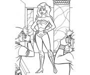 Coloriage Wonder Woman et les photographes