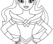 Coloriage Wonder Woman Super h&eacute;ro&iuml;ne pour enfant