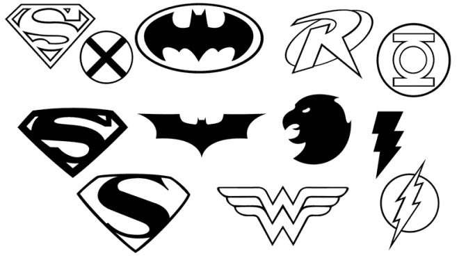 super heros logos