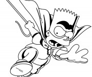 Coloriage et dessins gratuit Bart Super Héro à imprimer
