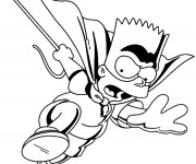 Coloriage et dessins gratuit Bart Super Héro à imprimer