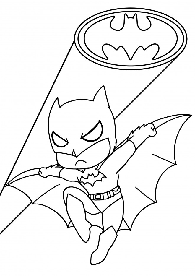 Coloriage et dessins gratuits Batman enfant à imprimer
