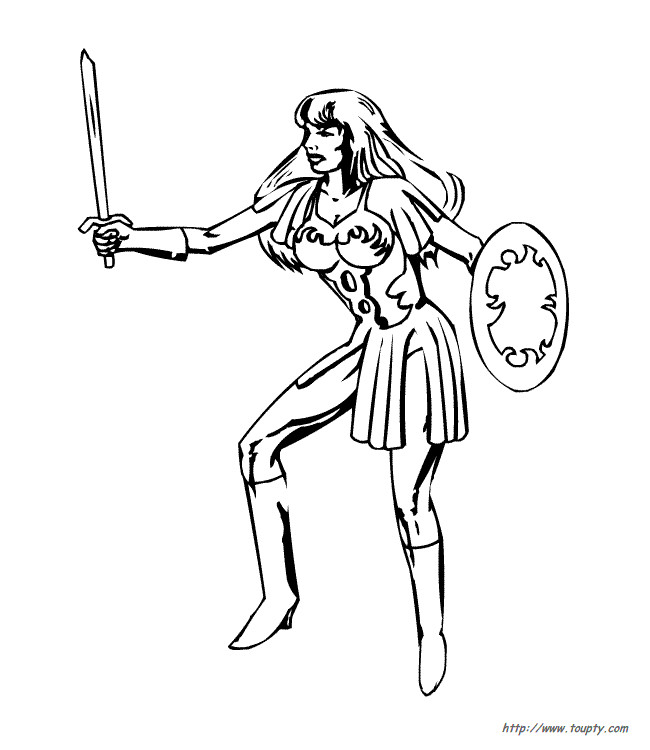 Coloriage et dessins gratuits Héro Fille à imprimer