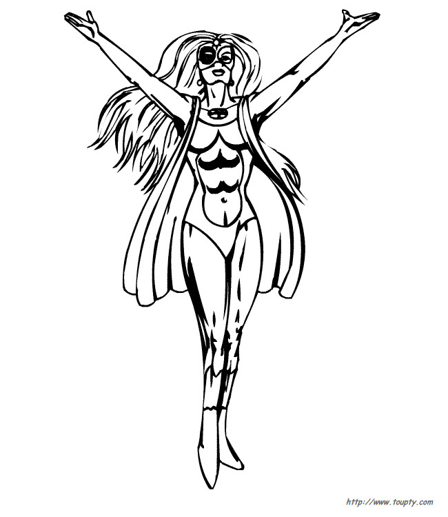Coloriage et dessins gratuits Héro Fille dessin animé à imprimer