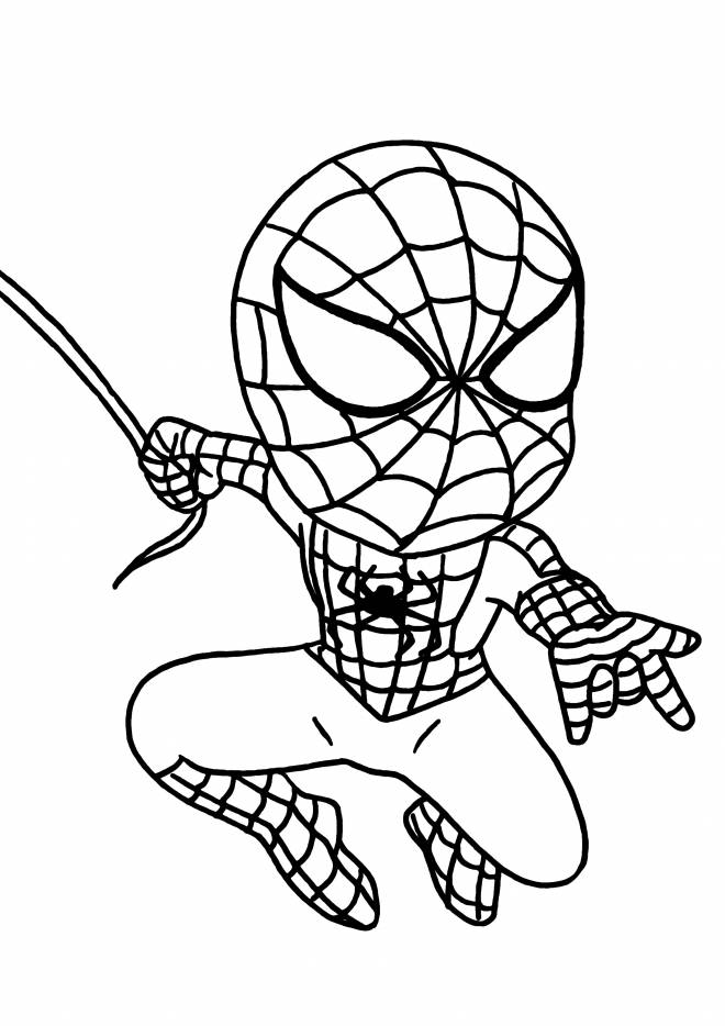 Coloriage et dessins gratuits Spiderman Héro à l'assaut à imprimer