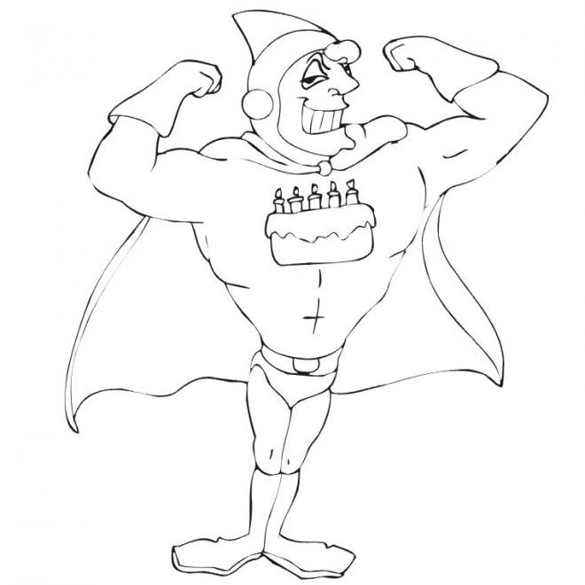 Coloriage et dessins gratuits Super Héro rigolo à imprimer