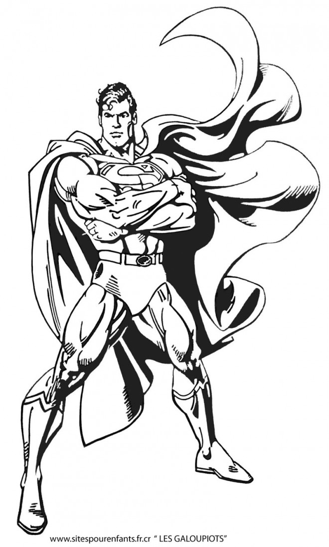 Coloriage et dessins gratuits Superman  Héro à imprimer