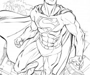 Coloriage et dessins gratuit Superman à colorier à imprimer