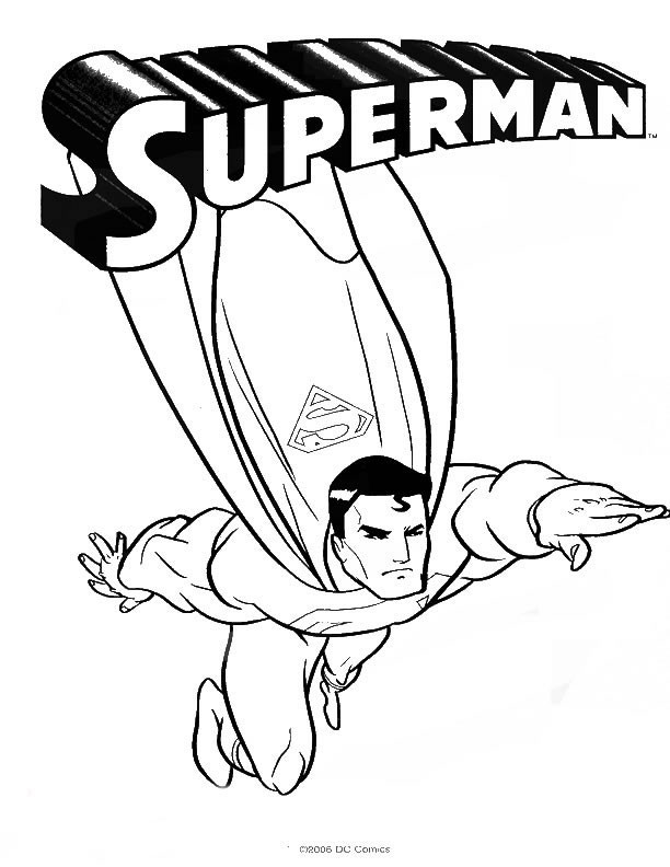 Coloriage et dessins gratuits Superman bande dessinée à imprimer