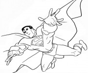 Coloriage Superman dessin animé
