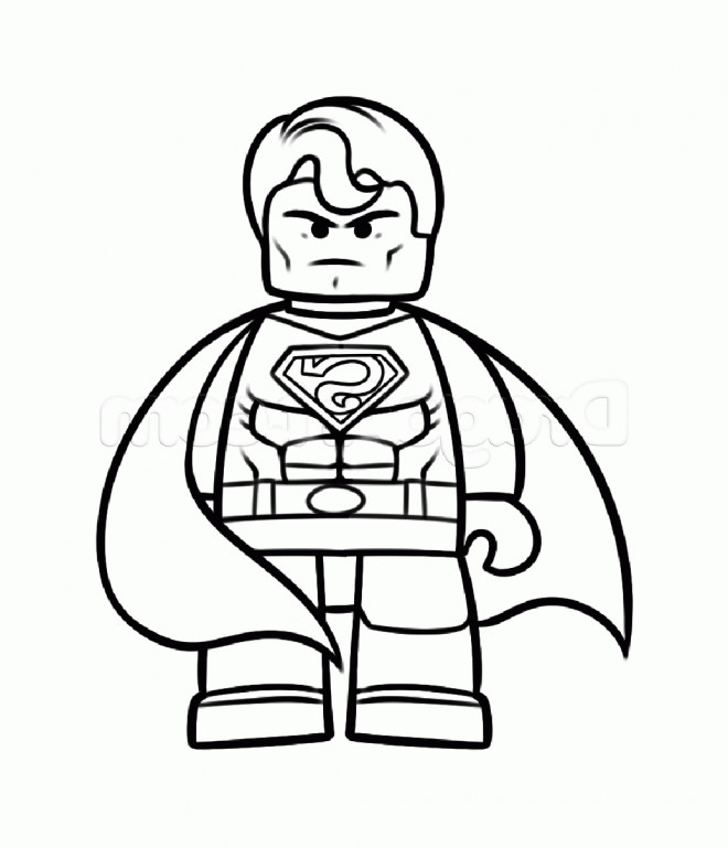 Coloriage Superman Lego Dessin Gratuit à Imprimer