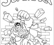 Coloriage Superman rigolo