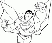 Coloriage et dessins gratuit Superman stylisé à imprimer