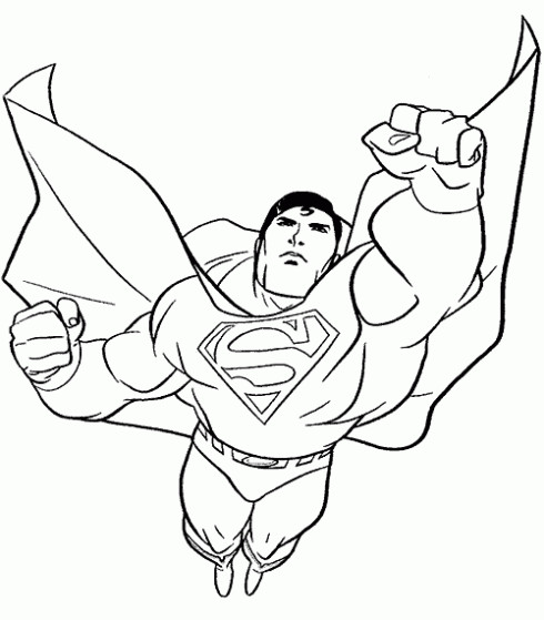 Coloriage et dessins gratuits Superman stylisé à imprimer