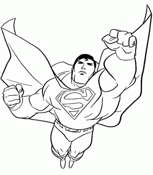 Coloriage Superman Stylisé Dessin Gratuit à Imprimer