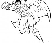 Coloriage Superman tout Fort