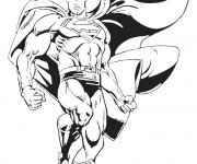 Coloriage et dessins gratuit Superman vectoriel à imprimer