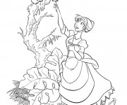 Coloriage Jane et Le Petit de Kerchak