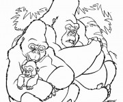Coloriage La Famille de Kerchak