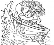 Coloriage Les Parents de Tarzan dans La Mer