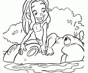 Coloriage Petit Tarzan et L'hippopotame