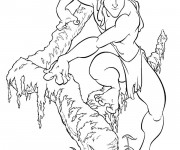 Coloriage Tarzan &agrave; d&eacute;couper