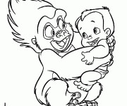 Coloriage et dessins gratuit Tarzan Bébé à imprimer