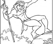 Coloriage et dessins gratuit Tarzan Disney à imprimer