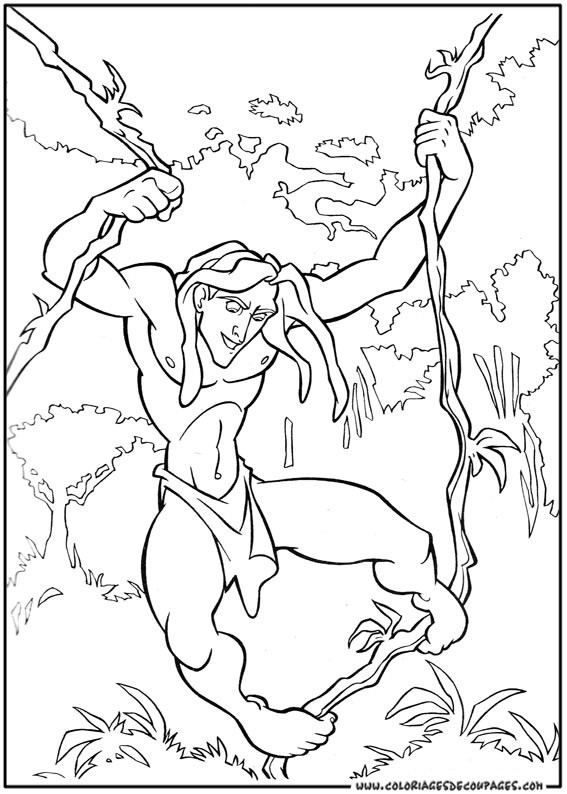 Coloriage et dessins gratuits Tarzan en ligne à imprimer