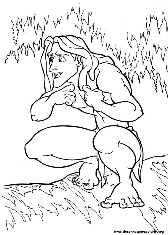 Coloriage et dessins gratuits Tarzan Héro de La Jungle à imprimer