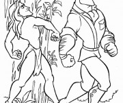 Coloriage Tarzan humoristique
