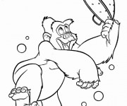 Coloriage Tarzan Kala rigolo