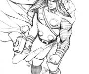 Coloriage Beau prince Thor