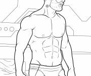 Coloriage Chris Hemsworth en r&ocirc;le du prince d'Asgard