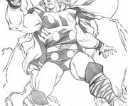 Coloriage Dieu nordique Thor basique