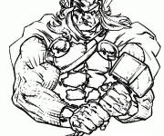 Coloriage Dieu Thor muscl&eacute;