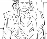 Coloriage fr&egrave;re de Thor, Loki, haute d&eacute;finition