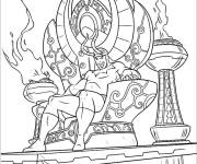 Coloriage Fr&egrave;re de Thor sur le tr&ocirc;ne du roi