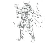Coloriage et dessins gratuit Guerrier Thor seigneur du tonnerre et de la foudre à imprimer