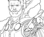 Coloriage Illustration de Thor dans le film Avengers Endgame