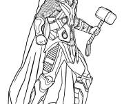 Coloriage Illustration de Thor stylis&eacute;