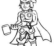 Coloriage Illustration du petit Thor