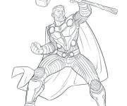Coloriage Le challenge de Thor