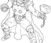 Coloriage Le g&eacute;ant prince Thor en armure
