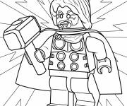 Coloriage Lego Thor en action