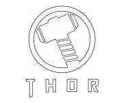 Coloriage Logo de Thor