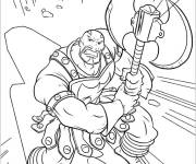 Coloriage Marteau de Thor dans la main de son ami